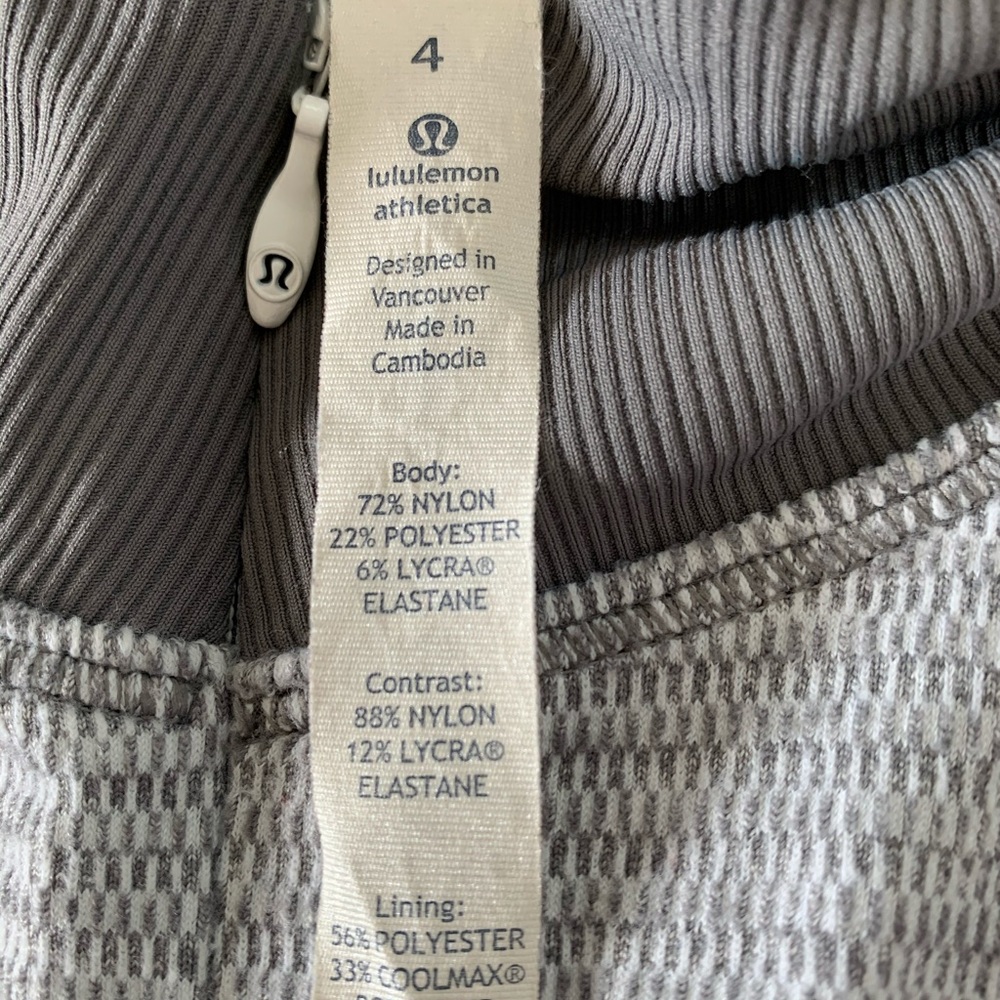 Barely used Lululemon long sleeve 3/4  zip up - Picture 8 of 8